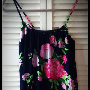 Womens Abercrombie & Fitch Navy Floral Sundress