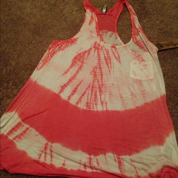 Pink & White Tye Dyed Tank-Top