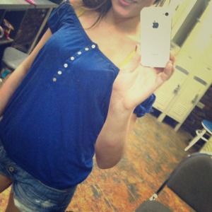 American Eagle Dark blue button up short sleeve