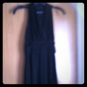 Jones New York long black v-neck dress