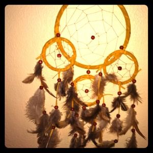 Big Dream catcher w/wooden beads