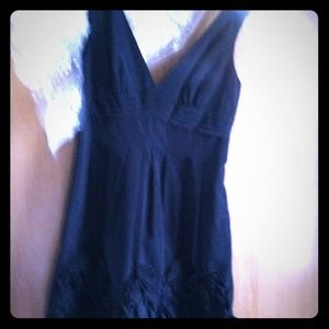 BCBG black dress with a ruffle bottom