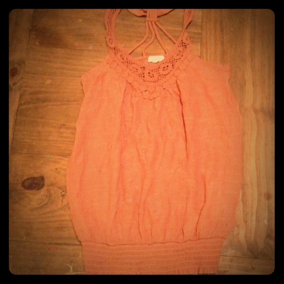 Burnt Orange Razor back Blouse - Picture 1 of 1