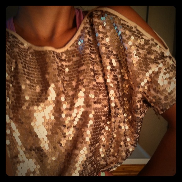 ❗Reduced❗sequined front shirt, worn once!