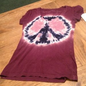 Sold purple Peace Sign V-Neck