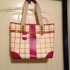 Coach Heritage stripe handbag