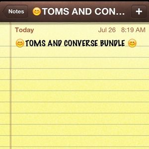 Toms and Converse bundle for glamtech