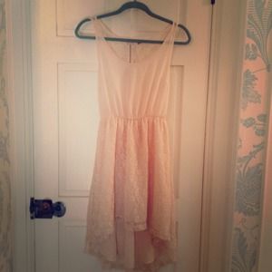 H&M Cream lace hi-low dress