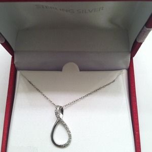 New in box Diamond infinity necklace!