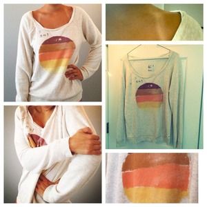 American Eagle Sunset Open Neck Sweatshirt