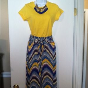 Wave print Palazzo pants and Tee