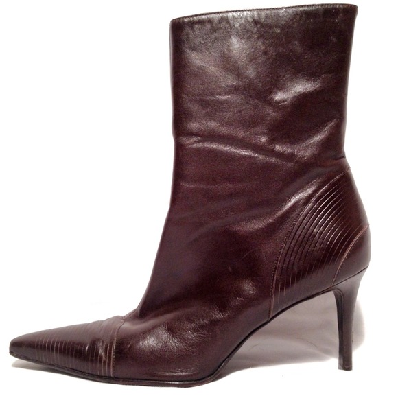💛ANTONIO MELANI Brown Boots with Heel — Size 9M