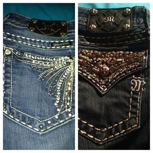 2 pairs of miss me jeans
