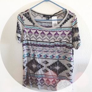 Gray Tribal Top.