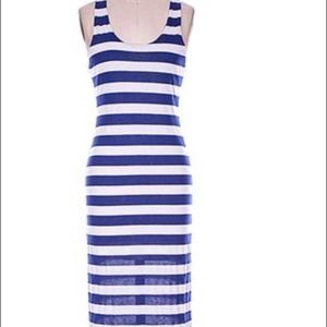 Stripped maxi blue and black