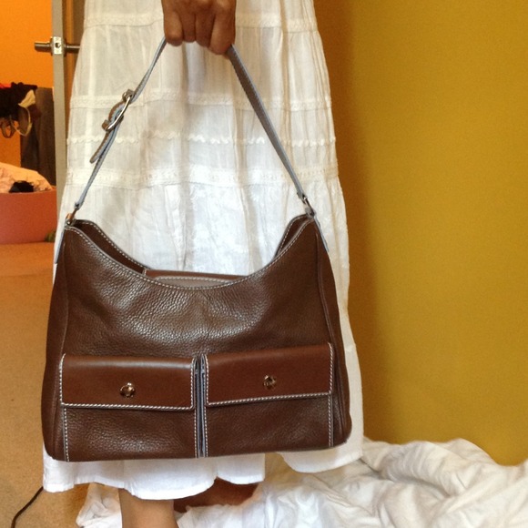 Lambertson Truex Brown Leather Handbag - Picture 1 of 4