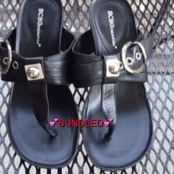 BCBGeneration Black Sandal Wedges💢💢BUNDLED💢💢