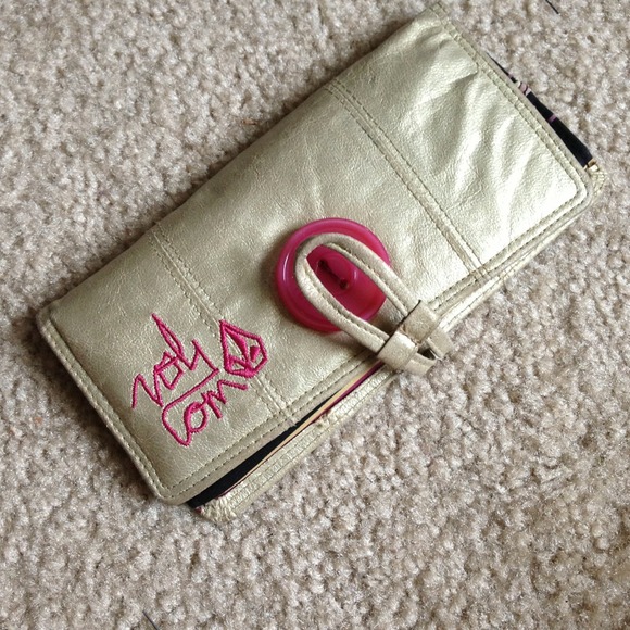 Volcom gold wallet