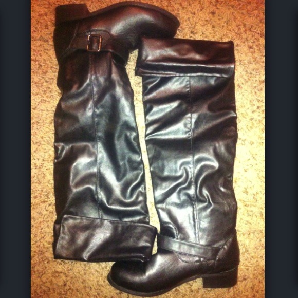 Tall black boots