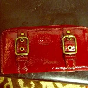 👍👍👍SALE👍👍👍Coach wallet red patent leather