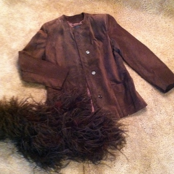 100% Suede Brown Coat - Picture 2 of 2
