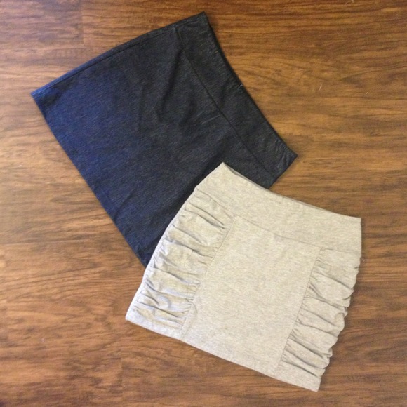 Two hot, high-waisted minis.