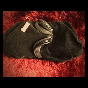 Black Wide Clutch Bag