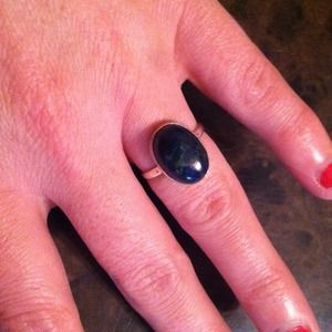 Bundle! Blue/green marble look ring & earrings