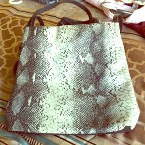 Faux snake skin bag
