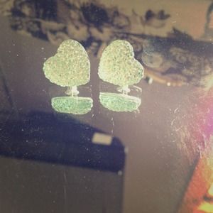 Crystal heart earrings