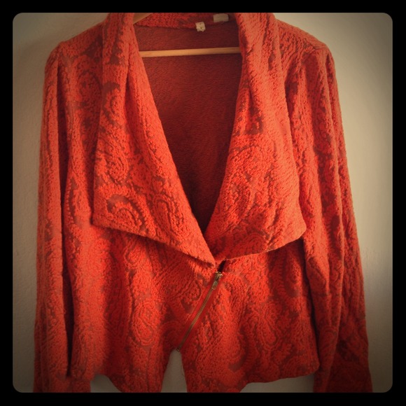 Orange brocade Jacket 🌸HOST PICK 💜🌸