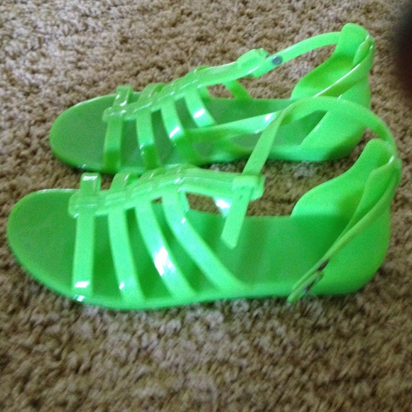 Lime green sandals