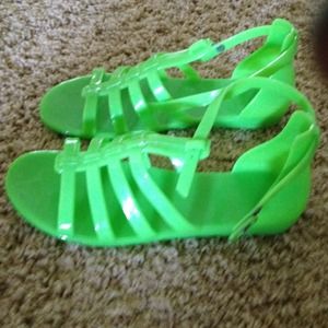 Lime green sandals