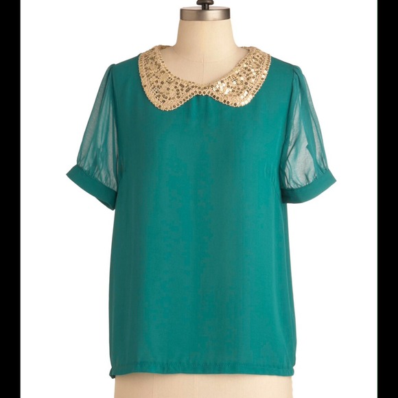 NWOT vintage top green