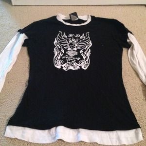 Harley Davidson long sleeve black and white