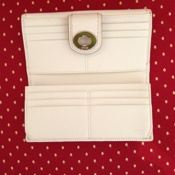Cream Coach Wallet