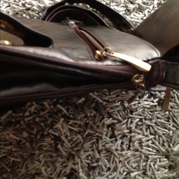 Dark brown leather bag - Picture 3 of 3