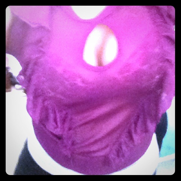 Ruffle purple shirt