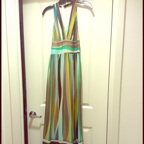Banana Republic Multi Color Chiffon Maxi, Size 4