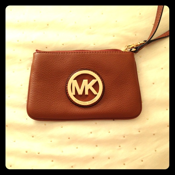 Brown and gold Michael Kors clutch