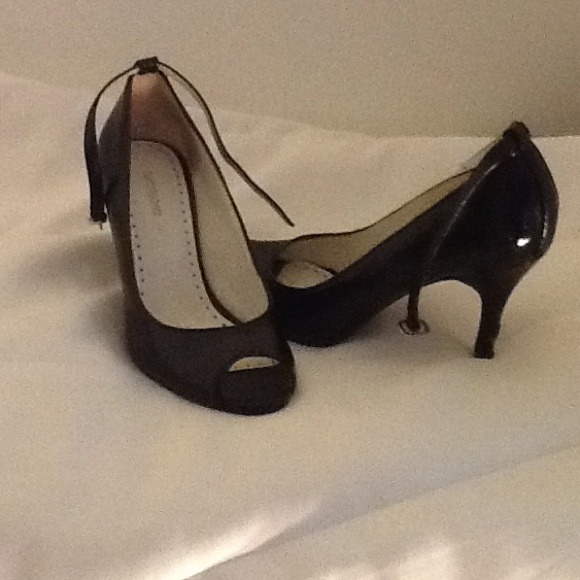 Black open toed heels