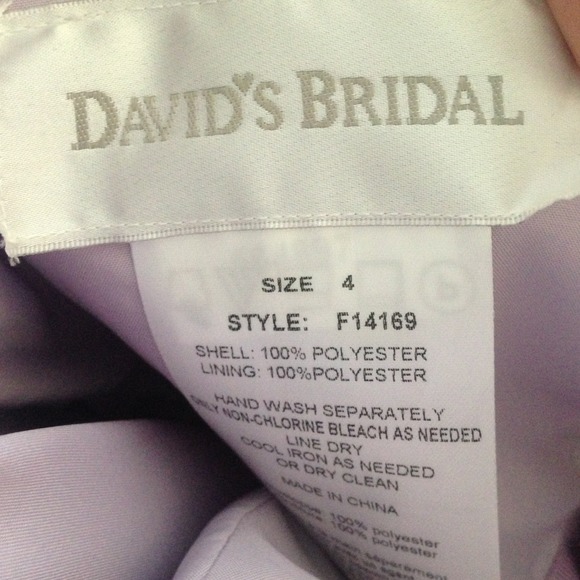 David's Bridal light purple dress - Picture 4 of 4