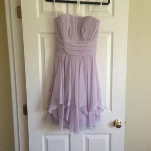 David's Bridal light purple dress