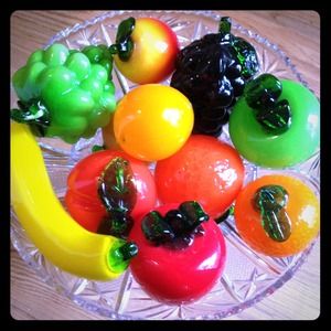Murano Style Glass Fruit