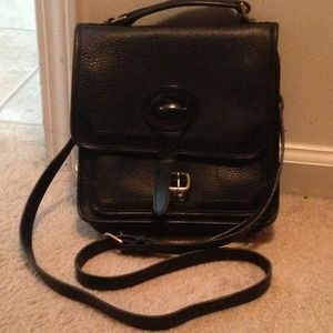All black Authentic Dooney and Burke bag