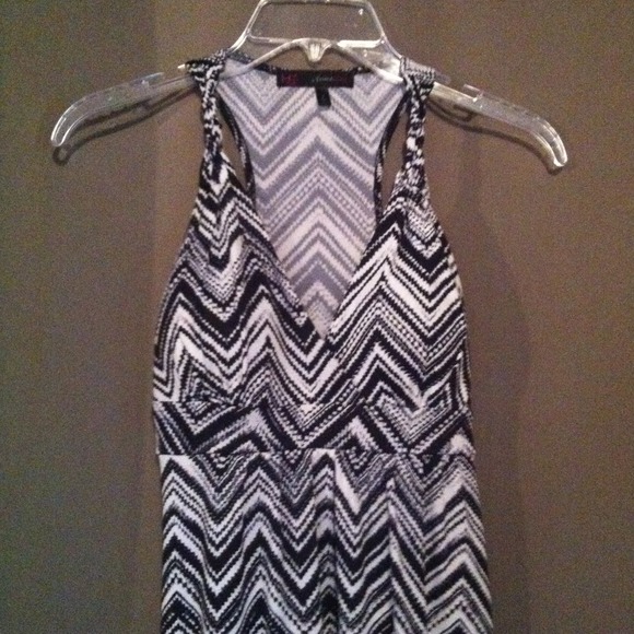 Black and white maxi dress