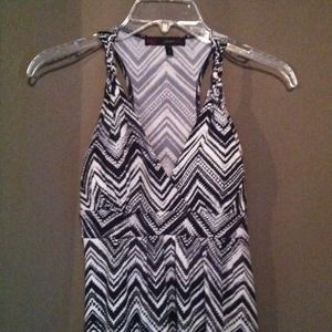 Black and white maxi dress