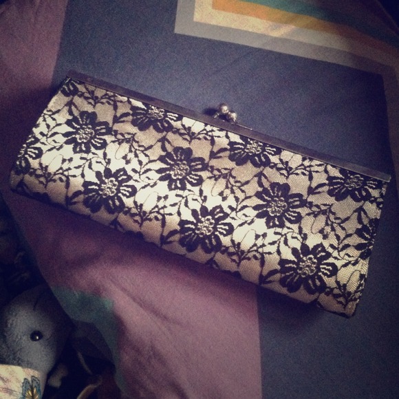 Lace Covered Clutch