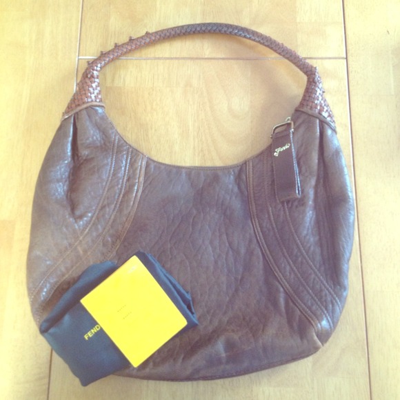 🚫SOLD🚫Authentic Fendi Brown leather hobo bag
