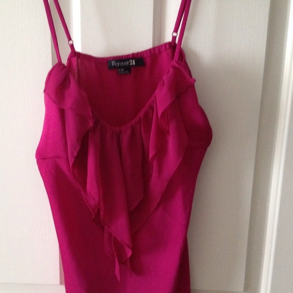 Ruffled Magenta Cami